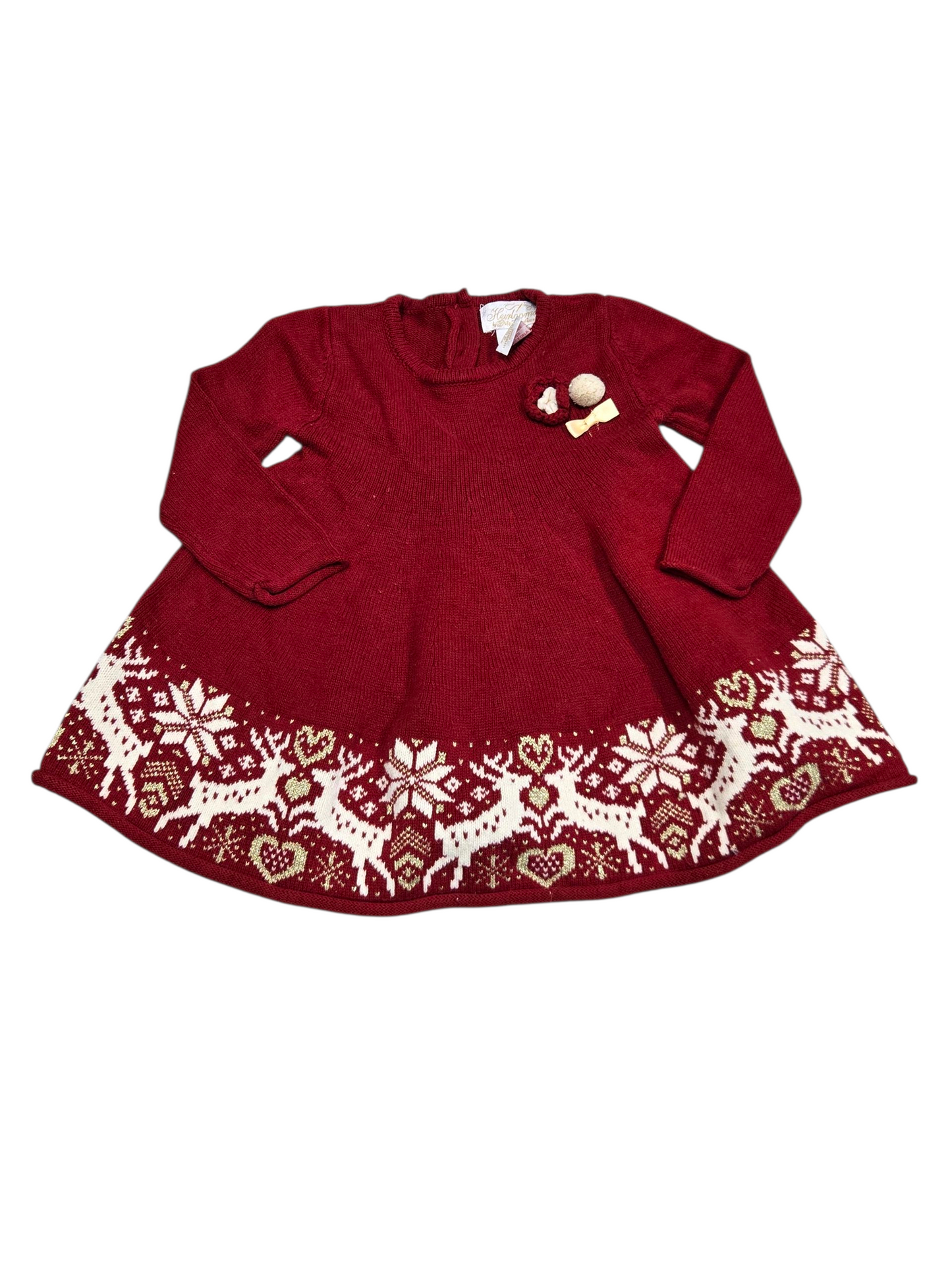 24m Robe en tricot de noel