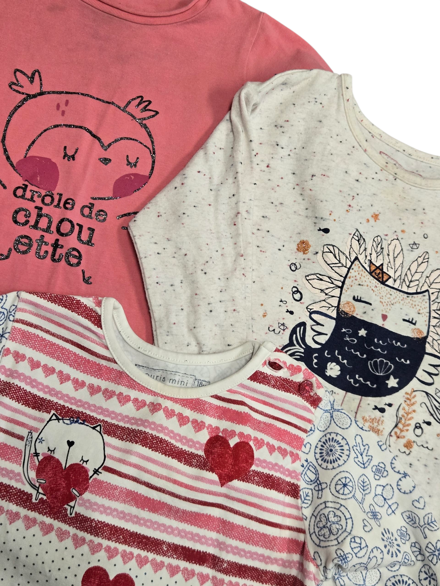 12-18mois Trio de Chandails SOURIS MINI