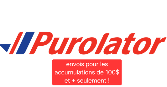 Envois Purolator accumulation de commandes 100$ et +