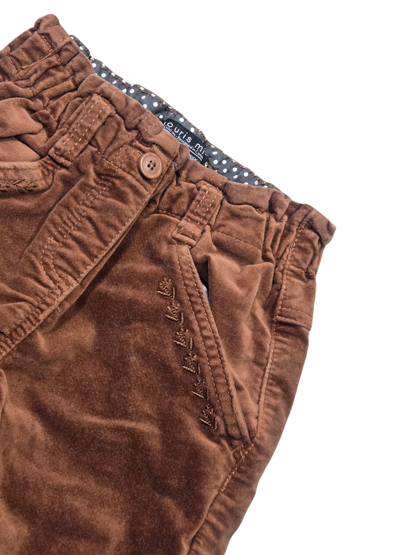 5ans Pantalon en velour SOURIS MINI