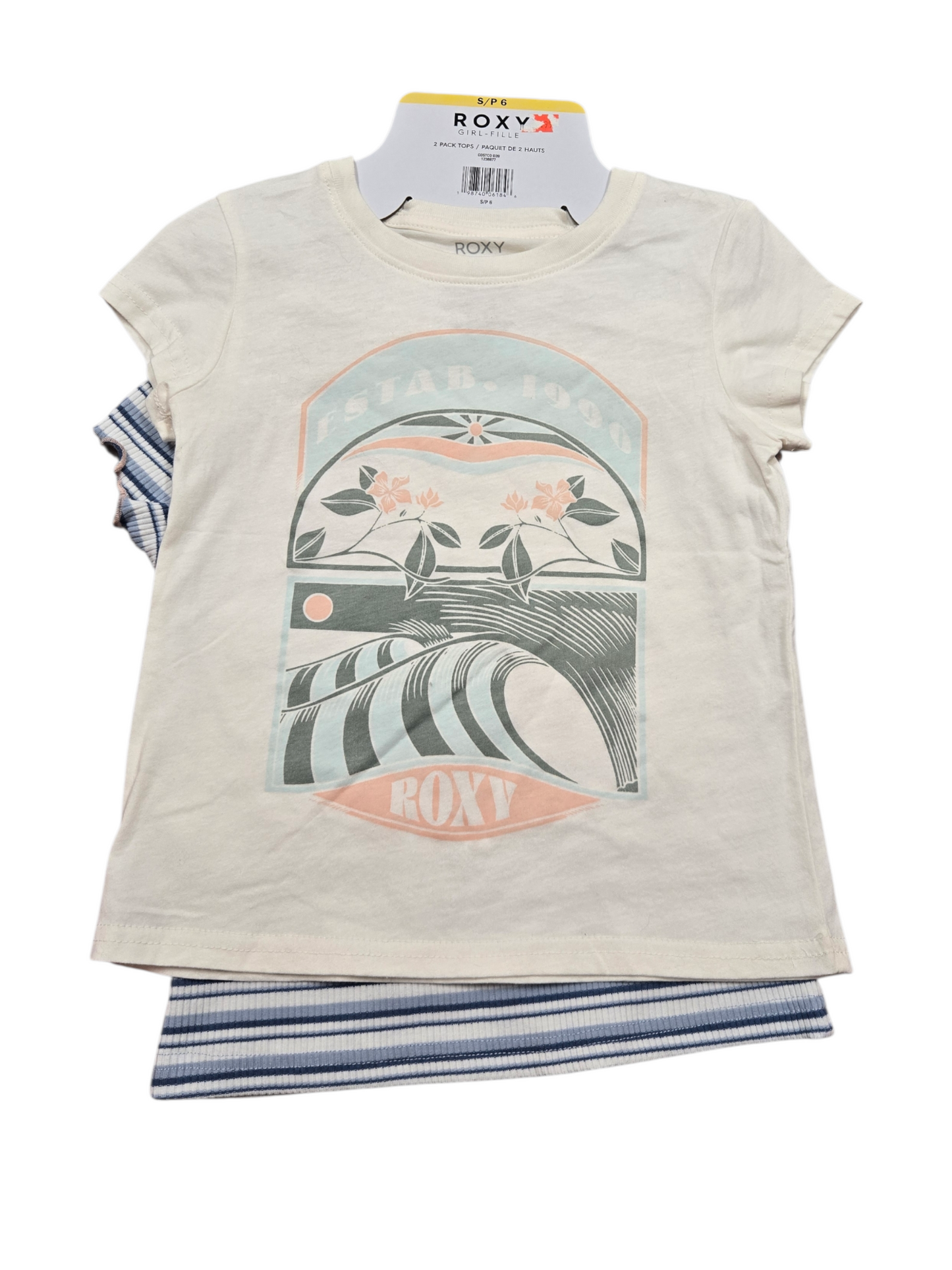 NEUF 6ans Lot de 2 Tshirt ROXY